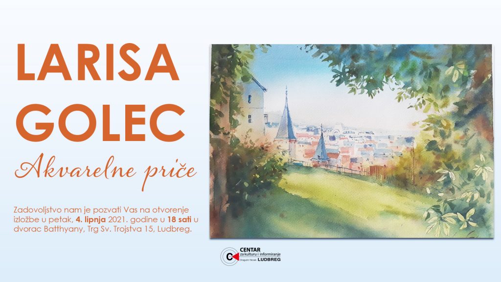 Pozivnica - Larisa Golec - Akvarelne priče