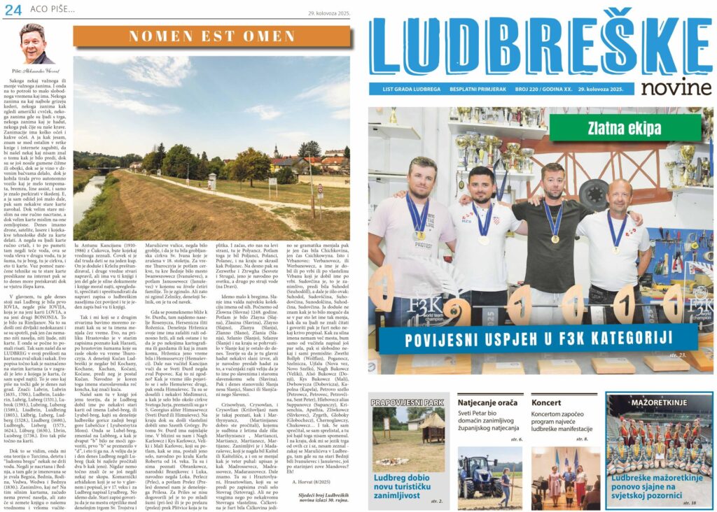 Naslovnica novina broj 220